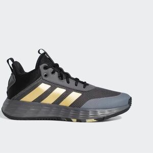 ADIDAS OWNTHEGAME 2.0 Basketball Shoes boys Size 4 Grey/Gold GZ3381